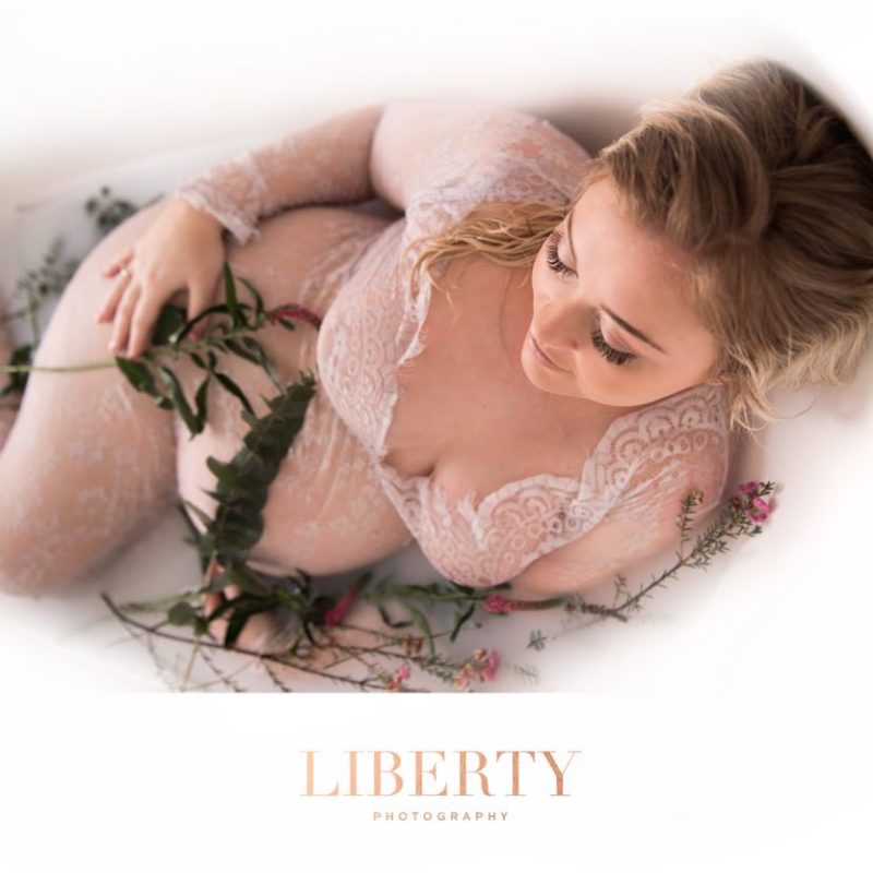 Milk Bath Breastfeeding Photography